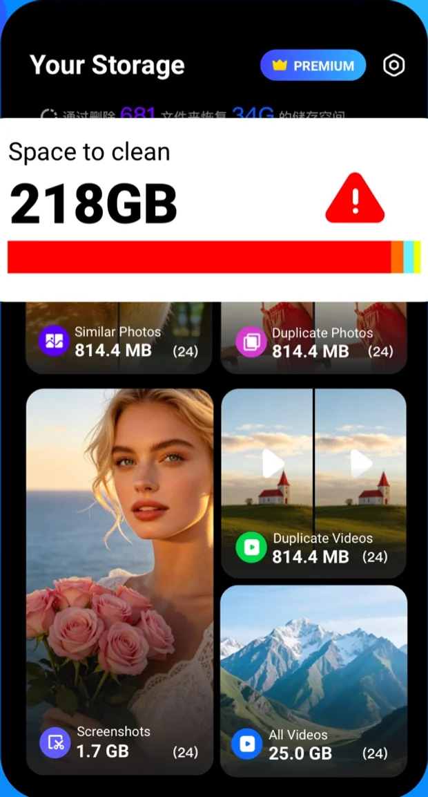AI Cleaner storage cleanup product preview